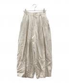 ETRE TOKYOエトレトウキョウ）の古着「リネンカーヴィーパンツ」｜ベージュ