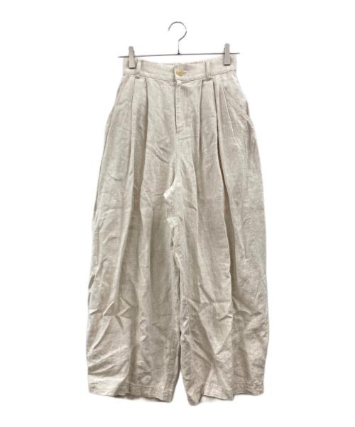 ETRE TOKYO（エトレトウキョウ）ETRE TOKYO (エトレトウキョウ) リネンカーヴィーパンツ ベージュ サイズ:Sの古着・服飾アイテム