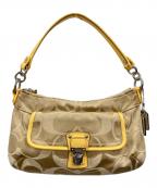 COACHコーチ）の古着「シグネチャーワンショルダーバッグ」｜イエロー