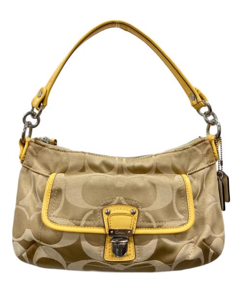 COACH（コーチ）COACH (コーチ) シグネチャーワンショルダーバッグ イエローの古着・服飾アイテム