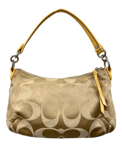 COACH（コーチ）COACH (コーチ) シグネチャーワンショルダーバッグ イエローの古着・服飾アイテム