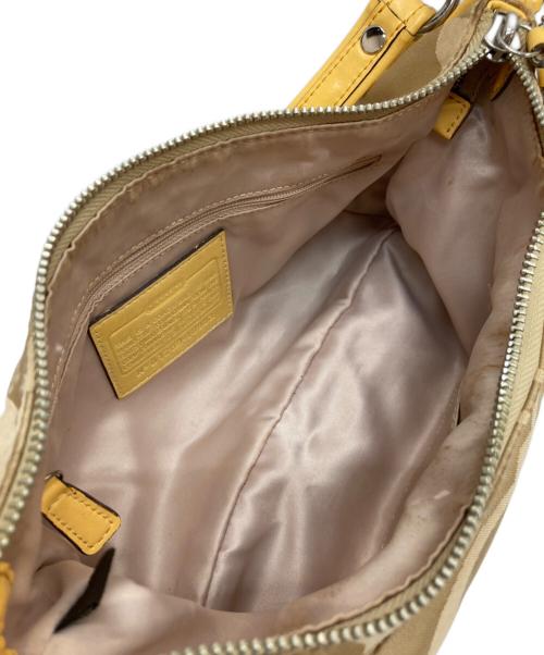 COACH（コーチ）COACH (コーチ) シグネチャーワンショルダーバッグ イエローの古着・服飾アイテム