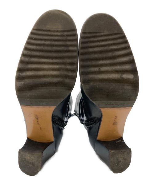 Salvatore Ferragamo（サルヴァトーレ フェラガモ）Salvatore Ferragamo (サルヴァトーレ フェラガモ) ミドルベルトブーツ ブラック サイズ:7Cの古着・服飾アイテム