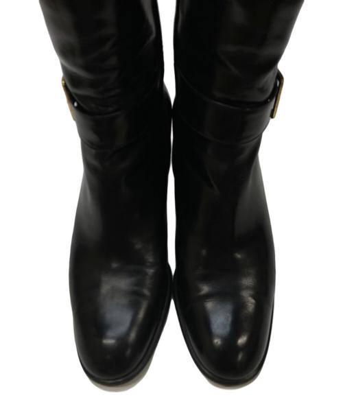 Salvatore Ferragamo（サルヴァトーレ フェラガモ）Salvatore Ferragamo (サルヴァトーレ フェラガモ) ミドルベルトブーツ ブラック サイズ:7Cの古着・服飾アイテム