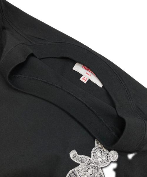 Vivienne Westwood man（ヴィヴィアン ウェストウッド マン）Vivienne Westwood man (ヴィヴィアン ウェストウッド マン) ベア―刺繍カットソー ブラック サイズ:44の古着・服飾アイテム