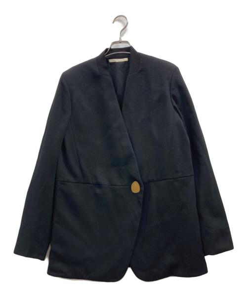 HARUNOBUMURATA（ハルノブ ムラタ）HARUNOBUMURATA (ハルノブ ムラタ) ノーカラーウールジャケット ブラック サイズ:３６の古着・服飾アイテム