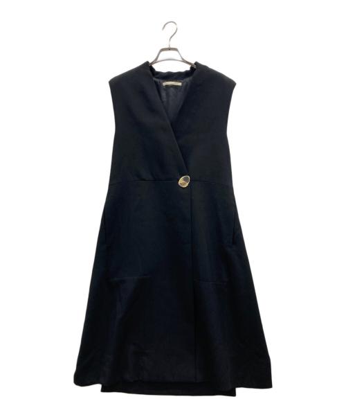 HARUNOBUMURATA（ハルノブ ムラタ）HARUNOBUMURATA (ハルノブ ムラタ) LARRY/ロングジレ ブラック サイズ:36の古着・服飾アイテム