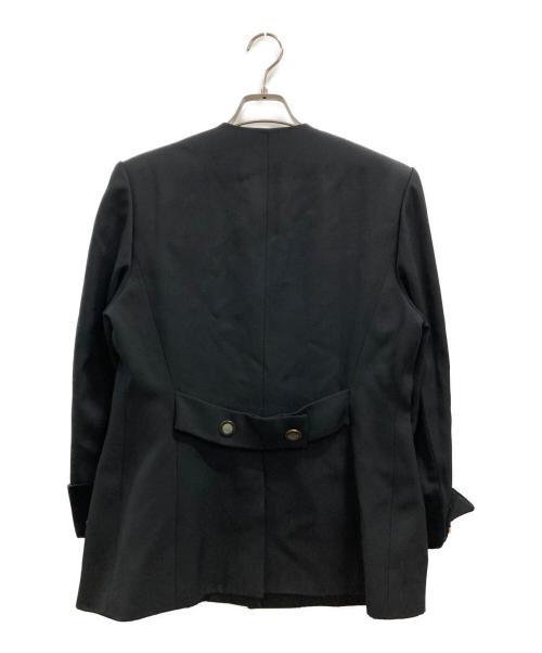 CELINE（セリーヌ）CELINE (セリーヌ) ウールベロアノーラペルジャケット ブラック サイズ:42の古着・服飾アイテム