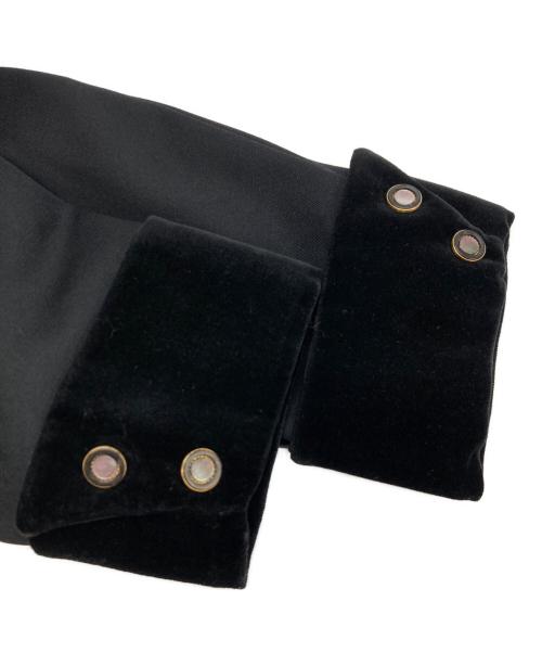CELINE（セリーヌ）CELINE (セリーヌ) ウールベロアノーラペルジャケット ブラック サイズ:42の古着・服飾アイテム
