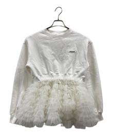 Honey mi Honey（ハニーミーハニー）の古着「tulle peplum sweat」｜ホワイト