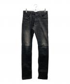 TORNADO MARTトルネードマート）の古着「コーティングスキニーデニムパンツ」｜ブラック