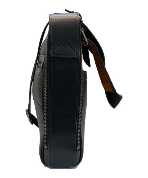 HUNTING WORLD（ハンティングワールド）HUNTING WORLD (ハンティングワールド) 2WAYスクエアバチュークロスショルダーバッグ ブラックの古着・服飾アイテム