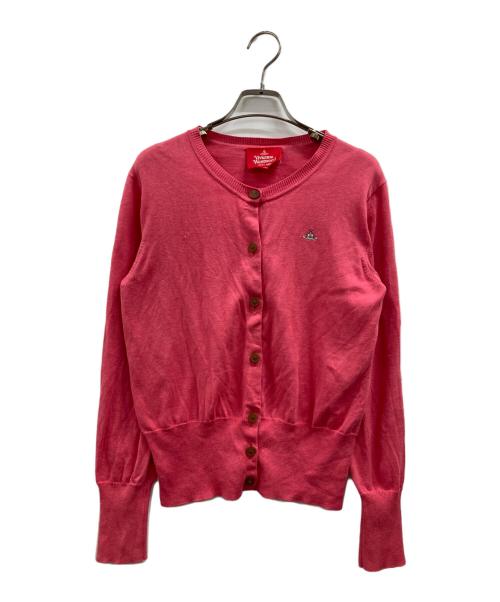 Vivienne Westwood RED LABEL（ヴィヴィアンウエストウッドレッドレーベル）Vivienne Westwood RED LABEL (ヴィヴィアンウエストウッドレッドレーベル) オーブ刺繍カーディガン ピンク サイズ:03の古着・服飾アイテム