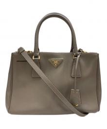 PRADA（プラダ）の古着「ガレリアサフィアーノ2WAYバッグ」｜ベージュ