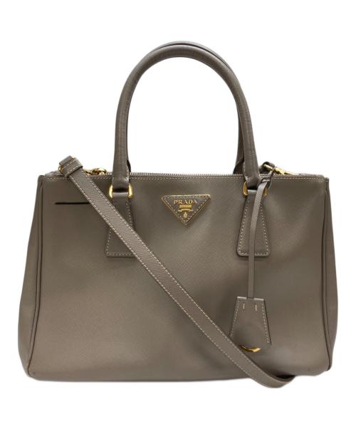 PRADA（プラダ）PRADA (プラダ) ガレリアサフィアーノ2WAYバッグ ベージュの古着・服飾アイテム