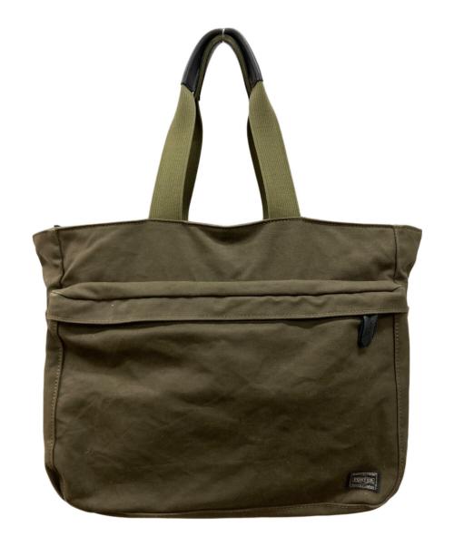 PORTER（ポーター）PORTER (ポーター) オイルドキャンパストートバッグ オリーブの古着・服飾アイテム