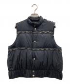 MONCLER GENIUS×noir kei ninomiyaモンクレール ジーニアス×ノワール ケイ ニノミヤ）の古着「チェーンダウンベスト」｜ブラック