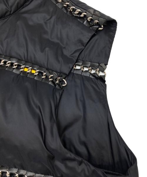 MONCLER GENIUS（モンクレール ジーニアス）MONCLER GENIUS (モンクレール ジーニアス) noir kei ninomiya (ノワール ケイ ニノミヤ) チェーンダウンベスト ブラックの古着・服飾アイテム
