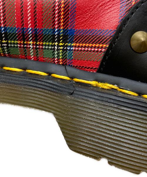 Dr.Martens（ドクターマーチン）Dr.Martens (ドクターマーチン) メリージェーンチェックスタッズローファー レッド サイズ:UK5の古着・服飾アイテム