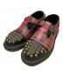 Dr.Martens（ドクターマーチン）の古着「メリージェーンチェックスタッズローファー」｜レッド