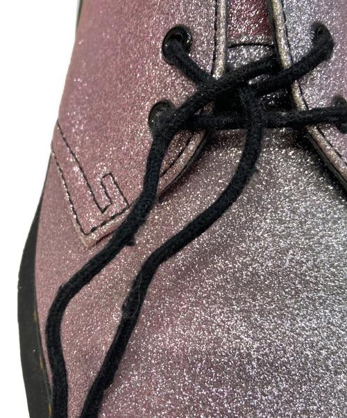 Dr.Martens（ドクターマーチン）Dr.Martens (ドクターマーチン) ラメオックスフォード3ホールシューズ ピンク サイズ:UK4の古着・服飾アイテム