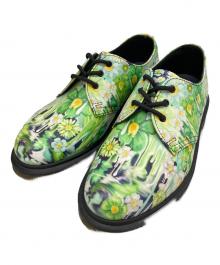 Dr.Martens（ドクターマーチン）の古着「フラワー柄3ホールシューズ」｜グリーン