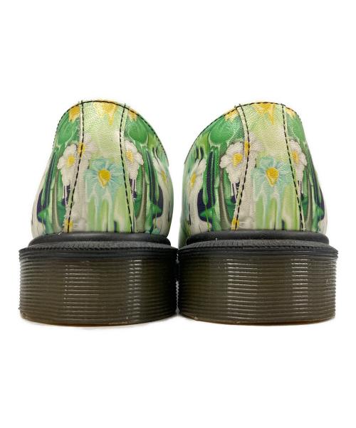 Dr.Martens（ドクターマーチン）Dr.Martens (ドクターマーチン) フラワー柄3ホールシューズ グリーン サイズ:UK 4の古着・服飾アイテム