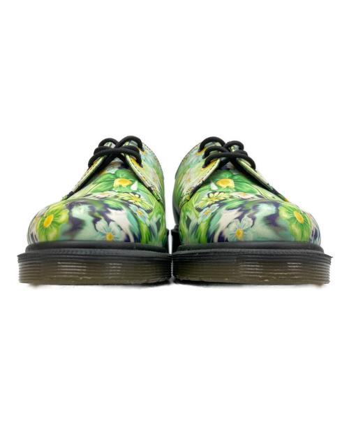 Dr.Martens（ドクターマーチン）Dr.Martens (ドクターマーチン) フラワー柄3ホールシューズ グリーン サイズ:UK 4の古着・服飾アイテム