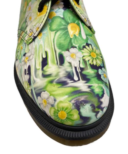 Dr.Martens（ドクターマーチン）Dr.Martens (ドクターマーチン) フラワー柄3ホールシューズ グリーン サイズ:UK 4の古着・服飾アイテム
