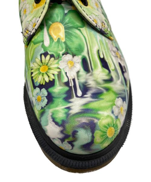 Dr.Martens（ドクターマーチン）Dr.Martens (ドクターマーチン) フラワー柄3ホールシューズ グリーン サイズ:UK 4の古着・服飾アイテム