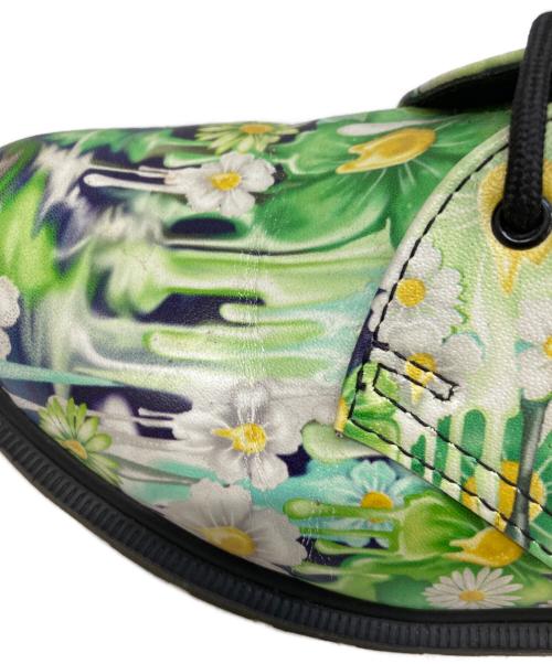 Dr.Martens（ドクターマーチン）Dr.Martens (ドクターマーチン) フラワー柄3ホールシューズ グリーン サイズ:UK 4の古着・服飾アイテム