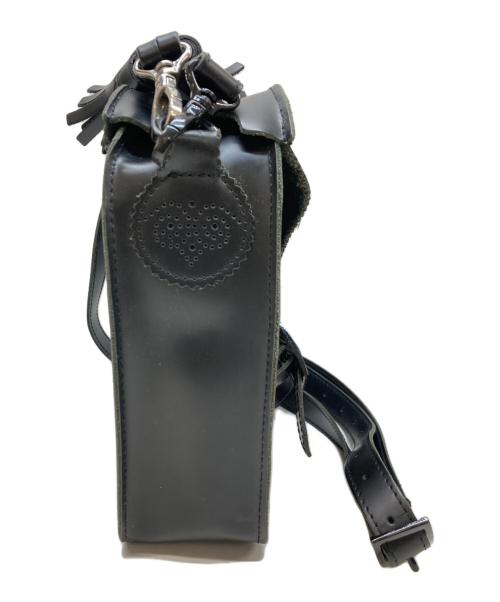 Dr.Martens（ドクターマーチン）Dr.Martens (ドクターマーチン) ハラコパッチハートレザーショルダーバッグ ブラックの古着・服飾アイテム