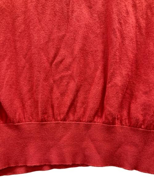 JOHN SMEDLEY（ジョンスメドレー）JOHN SMEDLEY (ジョンスメドレー) Vネックニット レッド サイズ:Mの古着・服飾アイテム