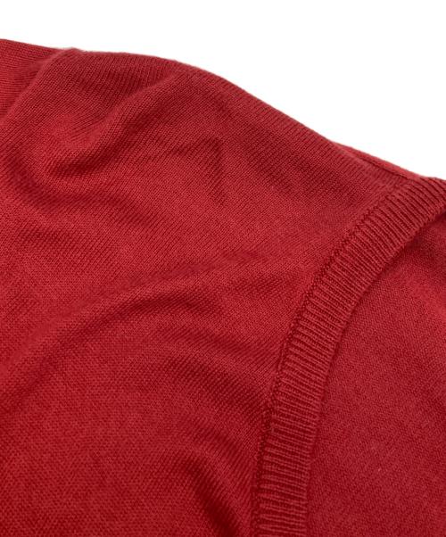 JOHN SMEDLEY（ジョンスメドレー）JOHN SMEDLEY (ジョンスメドレー) Vネックニット レッド サイズ:Mの古着・服飾アイテム