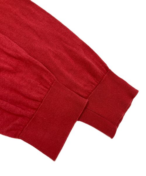 JOHN SMEDLEY（ジョンスメドレー）JOHN SMEDLEY (ジョンスメドレー) Vネックニット レッド サイズ:Mの古着・服飾アイテム