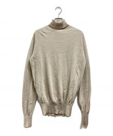 JOHN SMEDLEY（ジョンスメドレー）の古着「ウールタートルネックニット」｜ベージュ