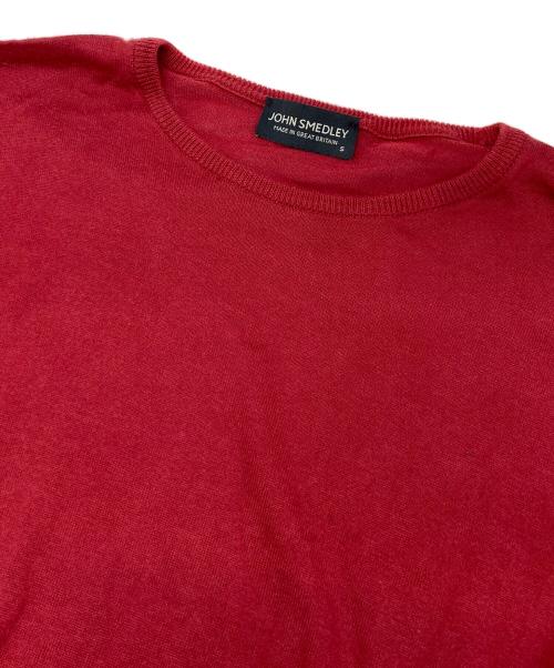 JOHN SMEDLEY（ジョンスメドレー）JOHN SMEDLEY (ジョンスメドレー) クルーネックニット レッド サイズ:Sの古着・服飾アイテム