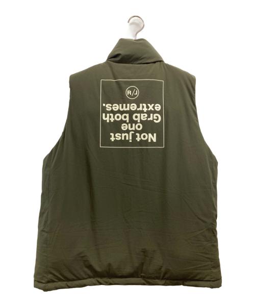 RUFFLOG（ラフロッグ）RUFFLOG (ラフロッグ) Utility Fill Logo Puffer Vest カーキ サイズ:Mの古着・服飾アイテム