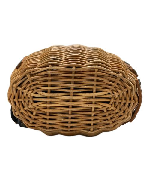 ebagos（エバゴス）ebagos (エバゴス) 被せファーマルシェバッグ ベージュ×ブラックの古着・服飾アイテム