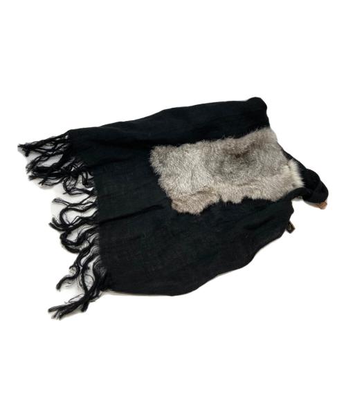 ebagos（エバゴス）ebagos (エバゴス) 被せファーマルシェバッグ ベージュ×ブラックの古着・服飾アイテム