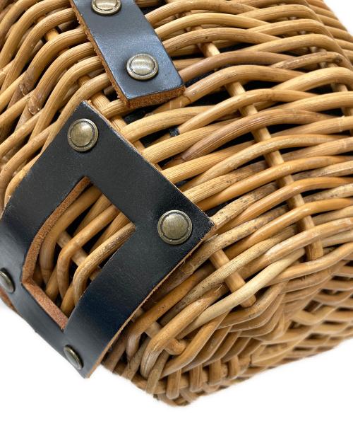 ebagos（エバゴス）ebagos (エバゴス) 被せファーマルシェバッグ ベージュ×ブラックの古着・服飾アイテム