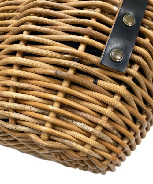 ebagos（エバゴス）ebagos (エバゴス) 被せファーマルシェバッグ ベージュ×ブラックの古着・服飾アイテム