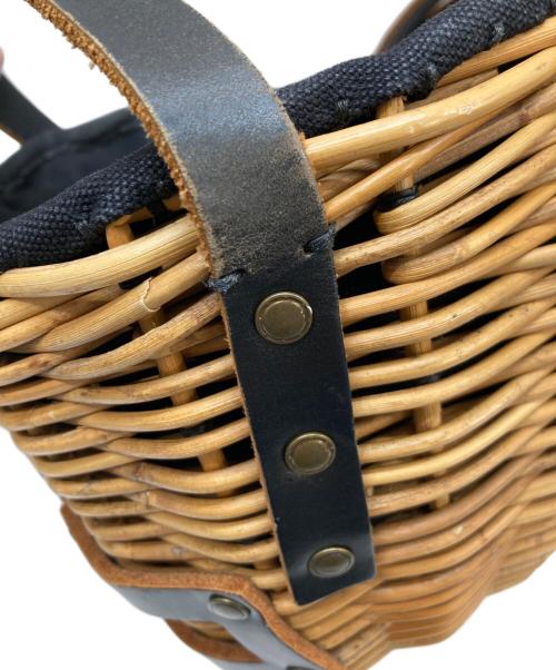 ebagos（エバゴス）ebagos (エバゴス) 被せファーマルシェバッグ ベージュ×ブラックの古着・服飾アイテム