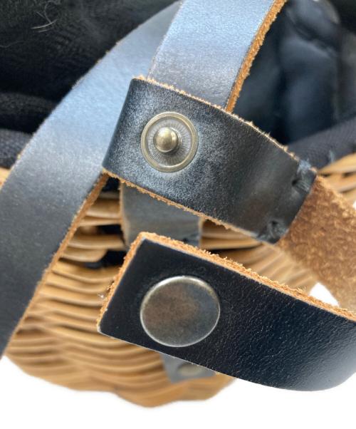 ebagos（エバゴス）ebagos (エバゴス) 被せファーマルシェバッグ ベージュ×ブラックの古着・服飾アイテム