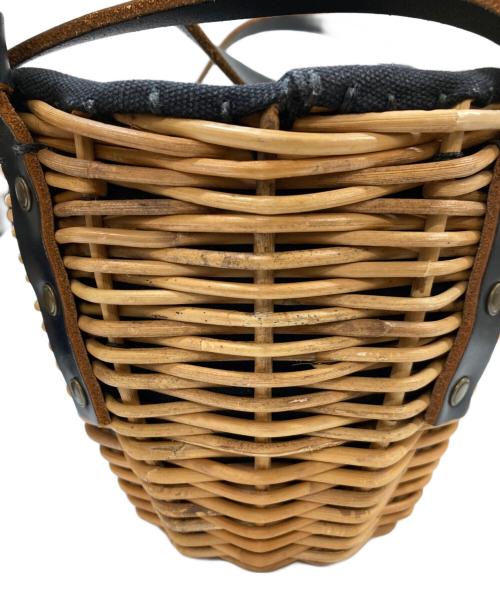 ebagos（エバゴス）ebagos (エバゴス) 被せファーマルシェバッグ ベージュ×ブラックの古着・服飾アイテム