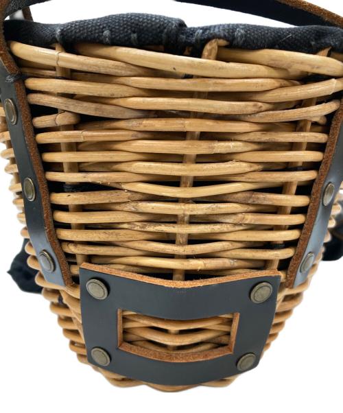 ebagos（エバゴス）ebagos (エバゴス) 被せファーマルシェバッグ ベージュ×ブラックの古着・服飾アイテム