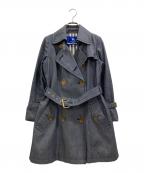 BURBERRY BLUE LABELバーバリー ブルー レーベル）の古着「金釦デニムトレンチコート」｜グレー