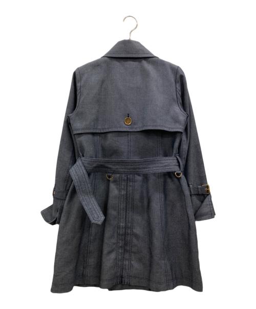 BURBERRY BLUE LABEL（バーバリー ブルー レーベル）BURBERRY BLUE LABEL (バーバリー ブルー レーベル) 金釦デニムトレンチコート グレー サイズ:38の古着・服飾アイテム