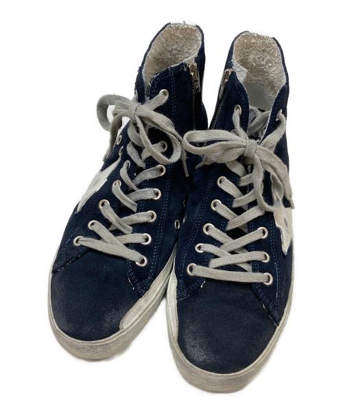 GOLDEN GOOSE（ゴールデングース）GOLDEN GOOSE (ゴールデングース) サイドジップハイカットスニーカー ネイビー サイズ:39の古着・服飾アイテム