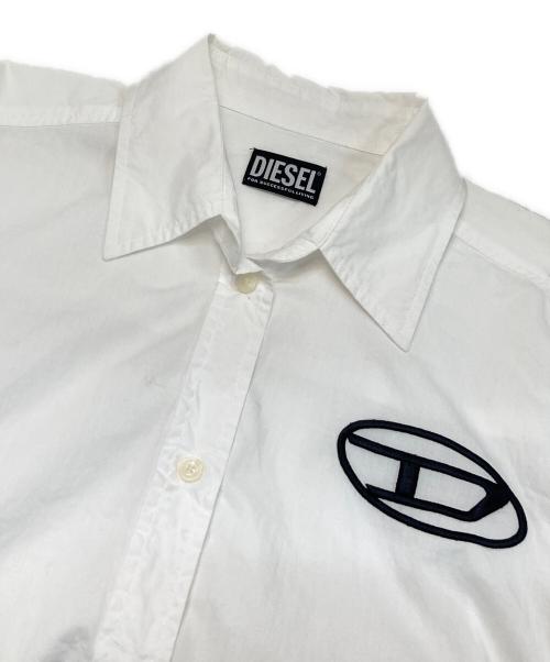 DIESEL（ディーゼル）DIESEL (ディーゼル) オーバルロゴシャツワンピース ホワイト サイズ:XSの古着・服飾アイテム